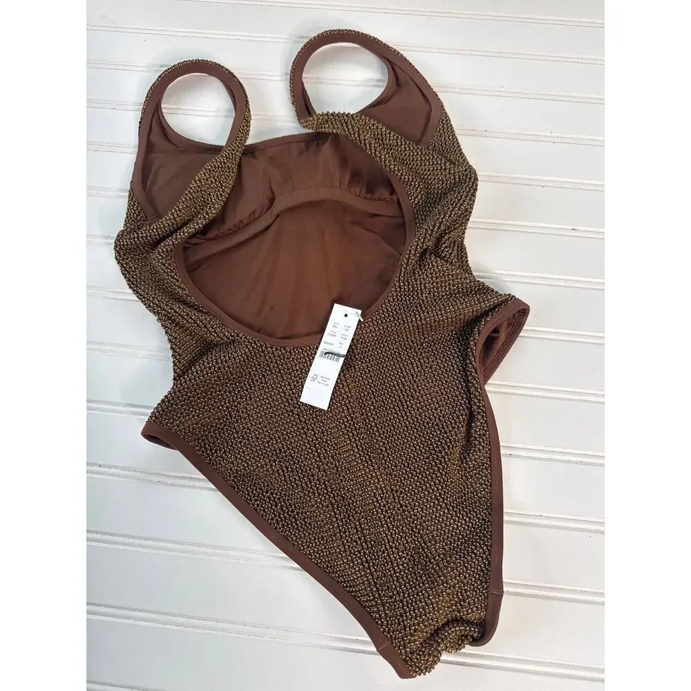 NWT J. Crew & Cupshe Lot of 2 One Piece Swimsuits 1-PC Bathingsuit BUNDLE Sz S 4
